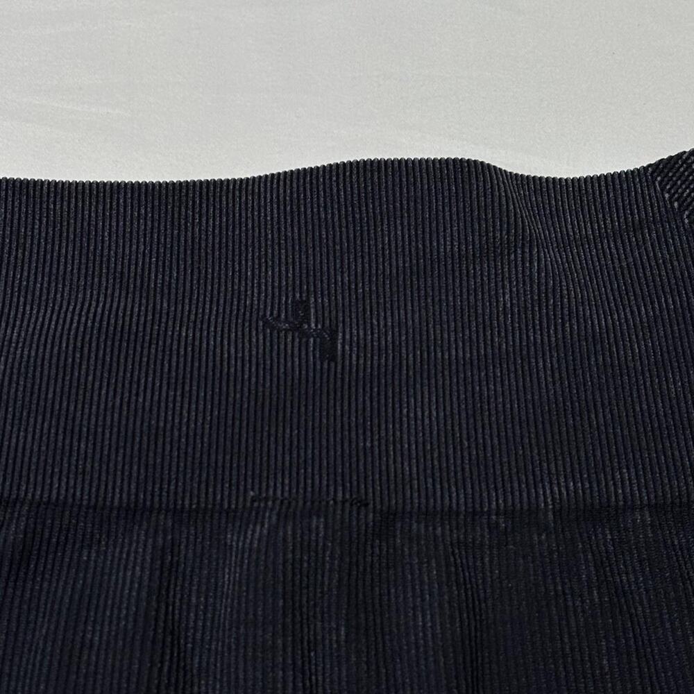 Black corded biker shorts - Picture 4 of 5
